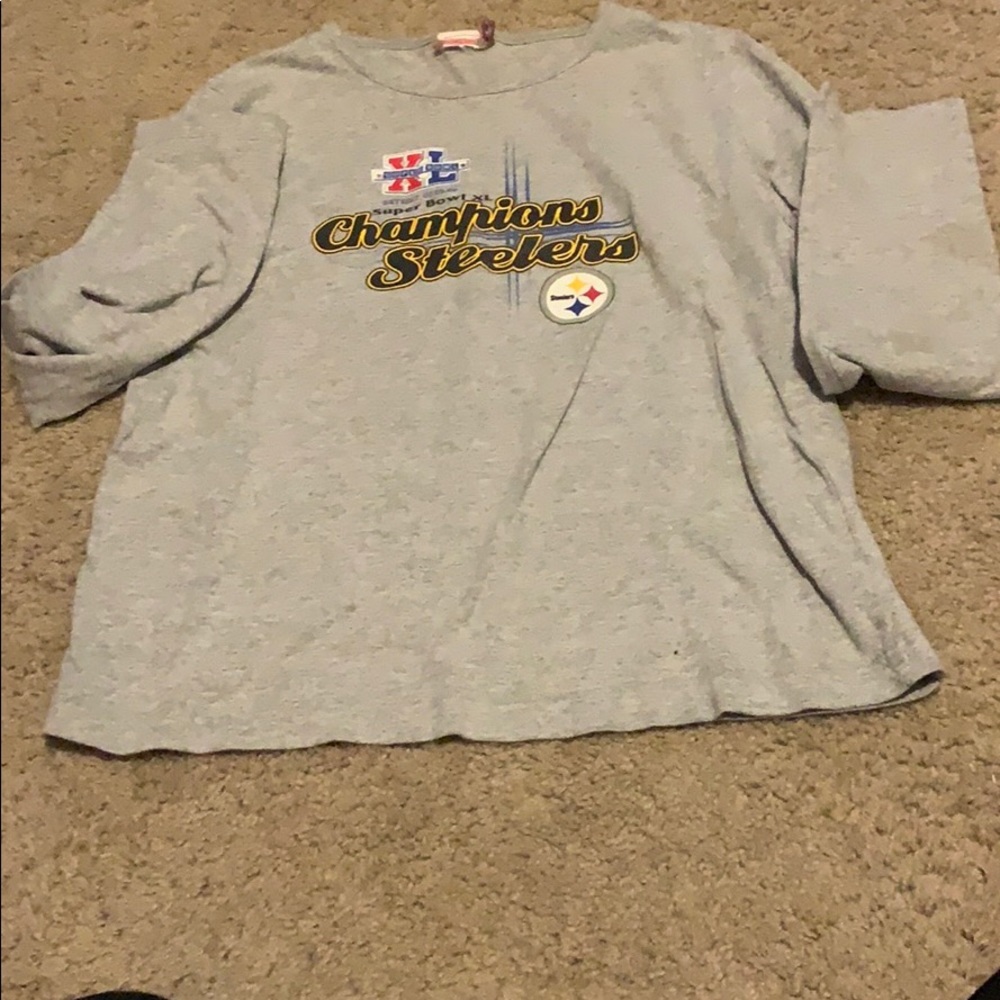 steelers long sleeve super bowl girls medium-large